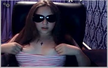 Teen showing boobs on webcam