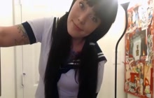 Schoolgirl is feeling horny on the webcam