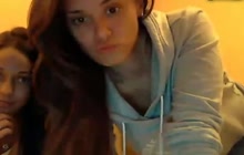 Horny teenagers teasing on cam